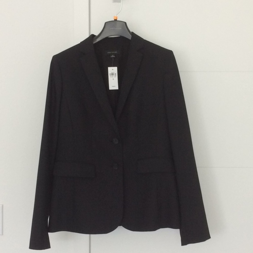 NWT Black Ann Taylor 2 button blazer